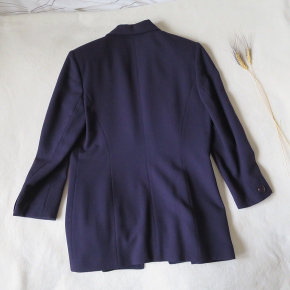 100% Wool Dark Purple Blazer - Picture 2 of 6